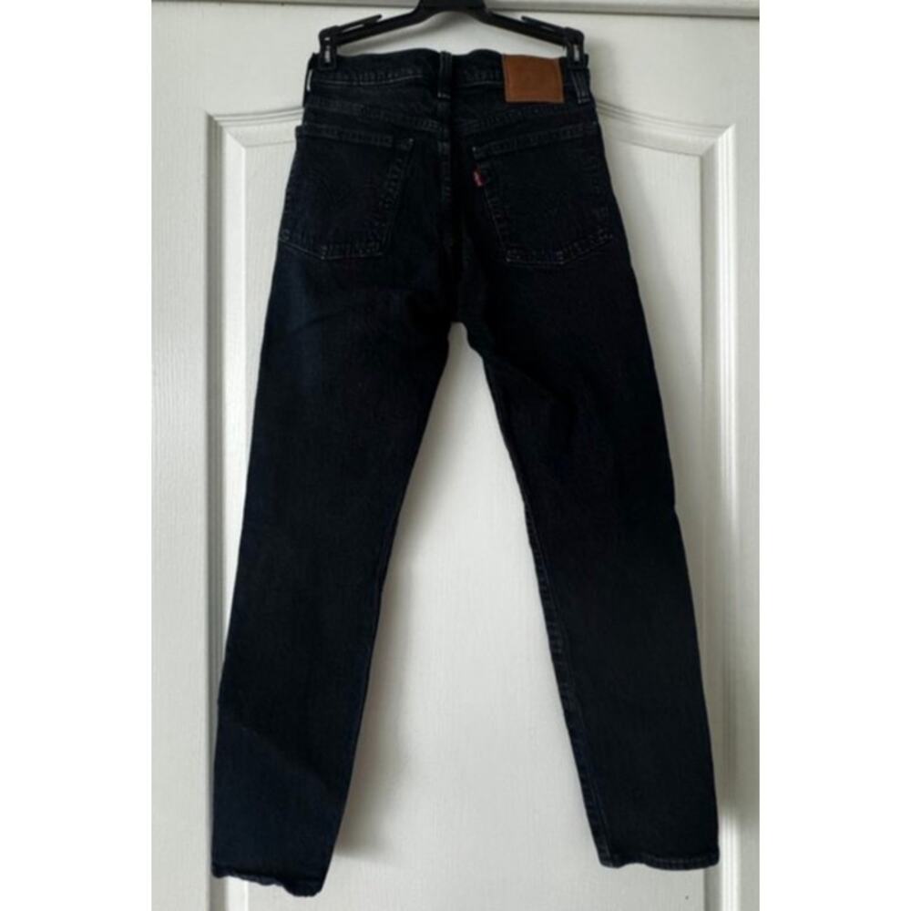 Levi's Wedgie Fit Jeans Size 24 Dark Wash High Rise Button Fly Straight Leg - Picture 10 of 11